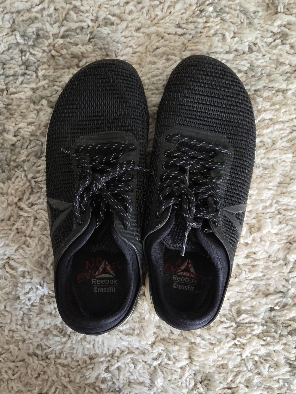 Reebok Women's Black Mesh Athletic Sneakers